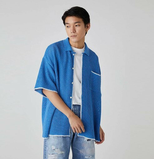 【POINT2倍】【DISCOVERED ディスカバード】SHELL STITCH MESH KNIT SHIRTS(4色)のサムネイル