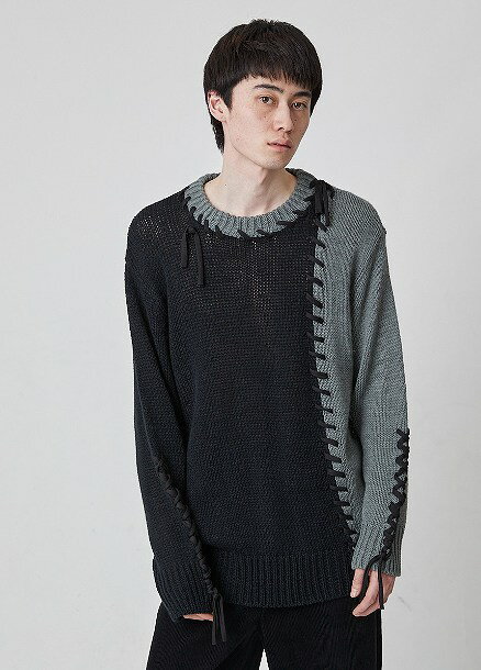 【即納】【POINT2倍】【DISCOVERED/ディスカバード】BRANKET STITCH WOOL SWEATE(2色)(トップス/プルオーバー/スウェット/ニット/MENS/UNISEX/2024AW)【納期8月～9月】のサムネイル