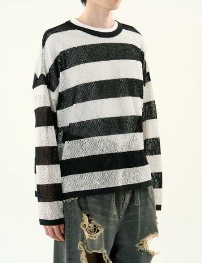 【POINT2倍】【DISCOVERED ディスカバード】MESH LAME PULLOVER KNIT(2色) 【POINT2倍】【DISCOVERED ディスカバード】MESH LAME PULLOVER KNIT(2色)