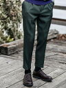 【POINT2倍】【MR.OLIVEミスターオリーブ】（グリーン）RETORO POLYESTER TWILL /ONE PLEATS STA-PREST TAPERED PANTS M-18102(5色)(レトロポリエステルツイル/ワンプリーツスタープレストテーパードパンツ/SET UP/セットアップ/BOTTOMS/ボトムス)