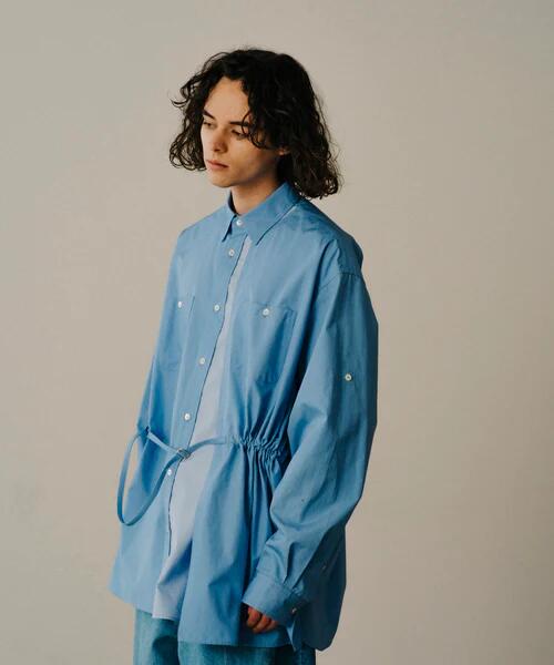 yPOINT2{zyFACETASM t@Zb^YzASSYMETRICAL BELTED SHIRT(Vc/gbvX/UNISEX/23aw)