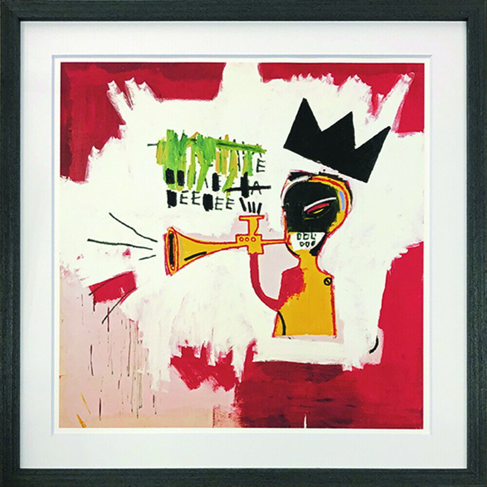 Rakuten - ジャン-ミシェル バスキア アートポスター Jean-Michel Basquiat Trumpet 1984 美工社 額付き ギフト インテリア