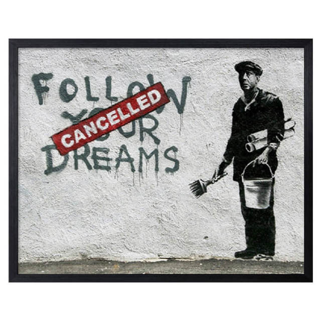 Rakuten - バンクシー アートフレーム Banksy Follow Your Dreams 美工社 IBA-61739 53×43×3.2cm