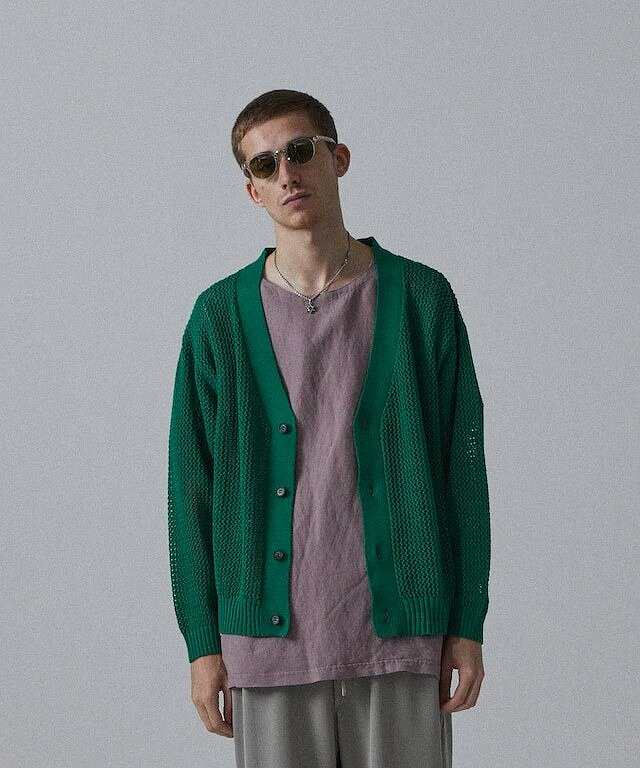 【Iroquoisイロコイ】MESH MOLDED KNIT CD （277110）(4色)【POINT2倍】(カーディガン/TOPS/2023SS)のサムネイル