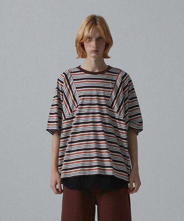 【POINT2倍】【Iroquoisイロコイ】SWITCHING BORDER BIG T(3色)(177106)(Tシャツ/T-SHIRT/2023SS)のサムネイル