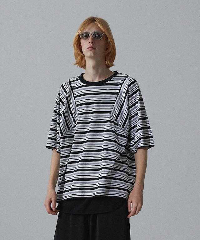 【Iroquoisイロコイ】SWITCHING BORDER BIG T　(3色)【POINT2倍】(Tシャツ/T-SHIRT/2023SS)のサムネイル