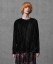 【POINT2倍】【SHAREEFシャリーフ】 STRIPE VELOR L/S BIG-T（23715059）(スウェット/TOPS/23AW)