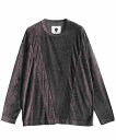 【POINT2倍】【SHAREEFシャリーフ】 STRIPE VELOR L/S BIG-T（23715059）(スウェット/TOPS/23AW)