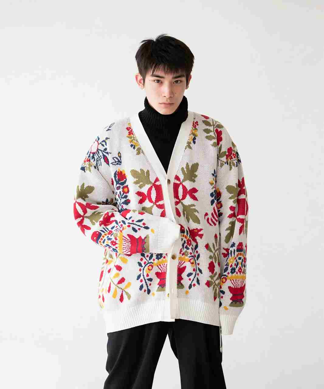 【POINT2倍】【DISCOVERED ディスカバード】　HANAKAGO JQ KNIT CARDIGAN(2色)のサムネイル