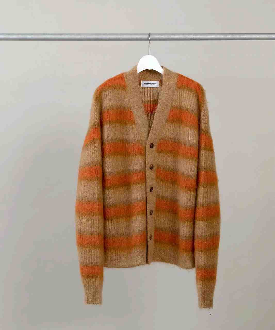 【POINT2倍】【DISCOVERED ディスカバード】　MOHAIR BORDER KNIT CARDIGAN(3色)のサムネイル