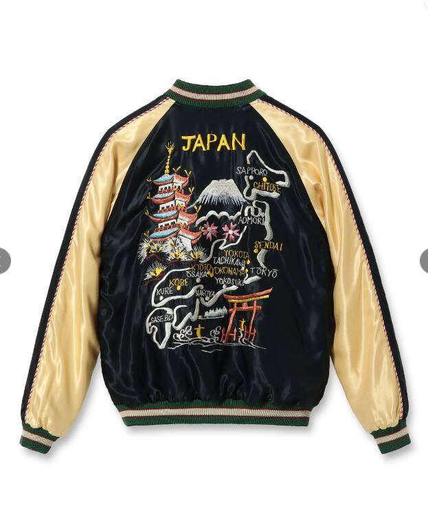 楽天UNIT【POINT2倍】【TAILOR TOYO テーラー東洋】 （TT15542-119） / Early 1950s Style Acetate Souvenir Jacket “JAPAN MAP” × “GOLD DRAGON”