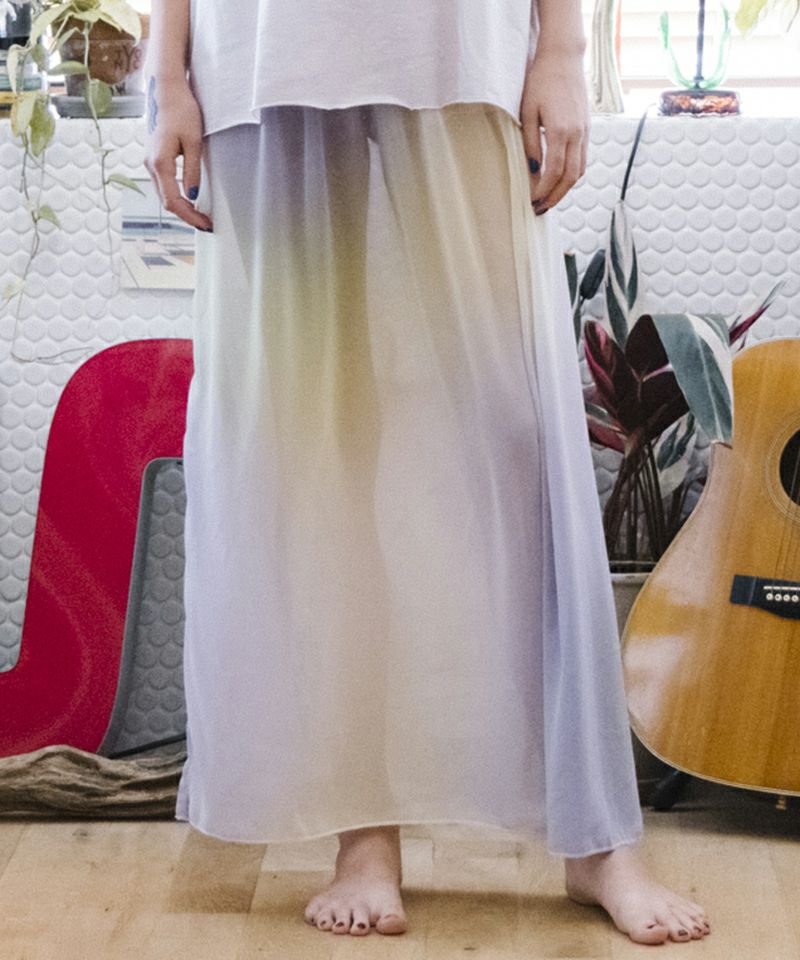 ★【POINT2倍】【STOFストフ】Fog dyed long skirt ドレススカート(SF23SS-20)(2色)