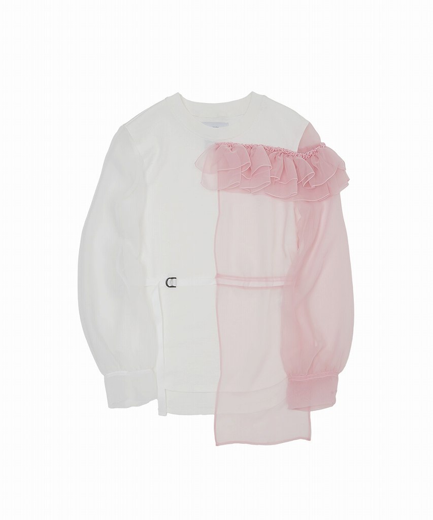 yPOINT2{zyFACETASM t@Zb^YzCHIFFON LONGSLEEVE BELTED TEEi2Fj(TVc/gbvX/WOMENS/24SS)