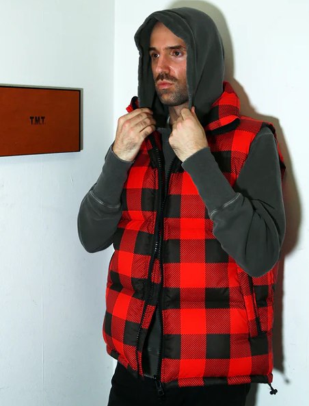 yPOINT3{zyTMTeB[GeB[zBUFFALO CHECK NYLON DOWN VEST(2F) MTCY`LTCY (OUTER/AE^[/23AW)(2F)(/obt@[`FbN/23AW)