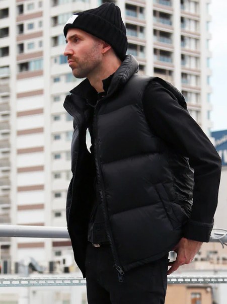 ■【POINT3倍】【TMTティーエムティー】NYLON DOWN VEST／ BLACK(2色) Mサイズ～Lサイズ (OUTER/アウター/23AW)(2色)(ブラック/23AW) 1