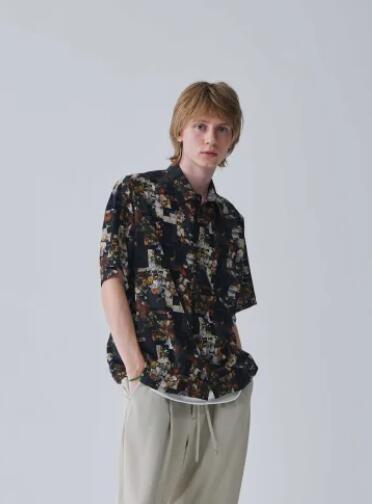 yPOINT2{zINDUSTRIAL FLOWER S/S SH(376111)(2Fj(ANORAK/Vc/AE^[/gbvX/2024SS)