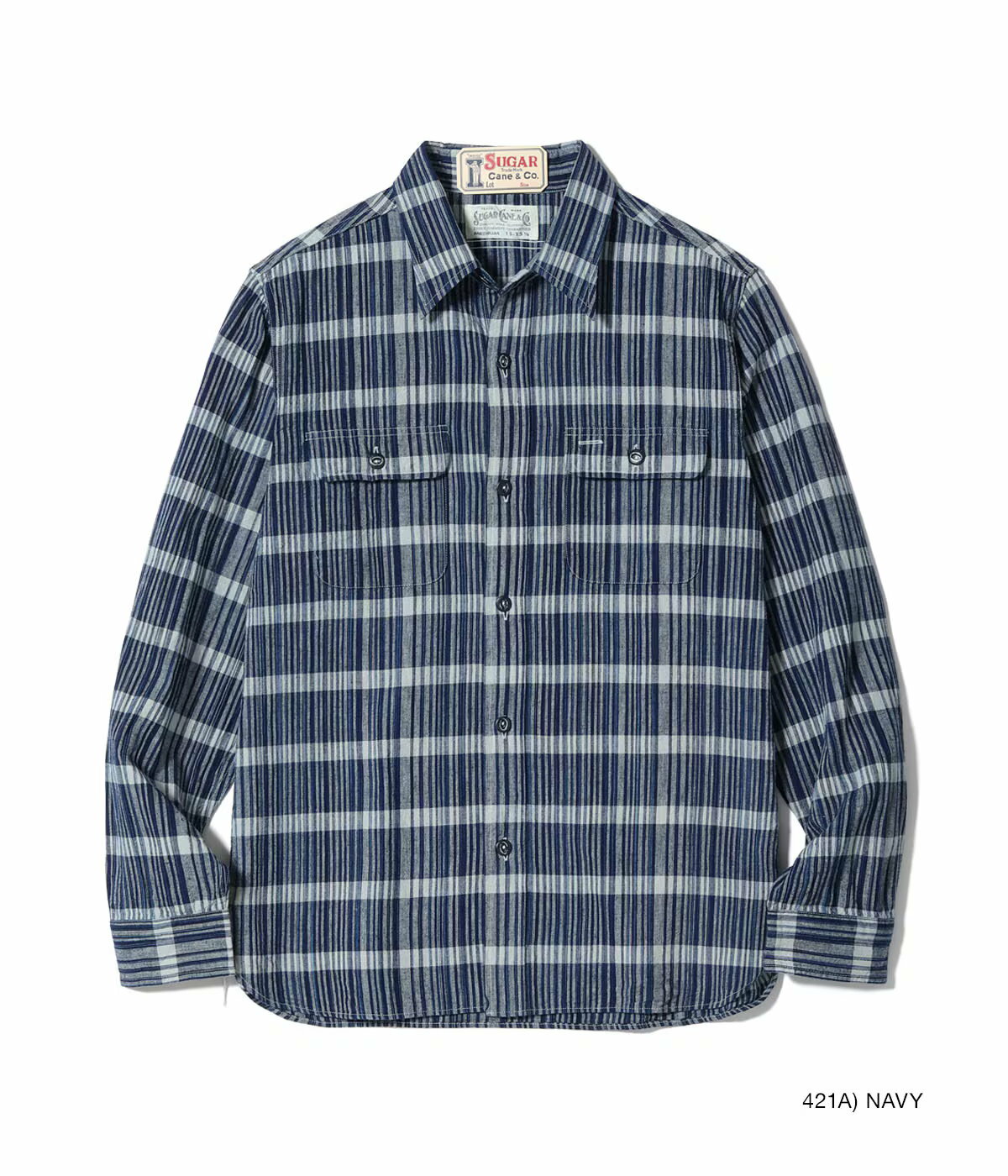 Rakuten - 【POINT3倍】【SUGAR CANE /シュガーケーン】SC29591FICTION ROMANCE 5oz. INDIGO CHECK WORK SHIRT (アウター/ジャケット/MENS/VINTAGE/レプリカ/ビンテージ/LEVIS/リーバイス)