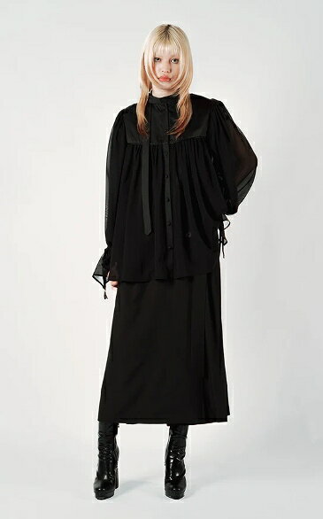【POINT2倍】【WIZZARDウィザード】REVERSIBLE GATHERED BLOUSE(シャツ/トップス)