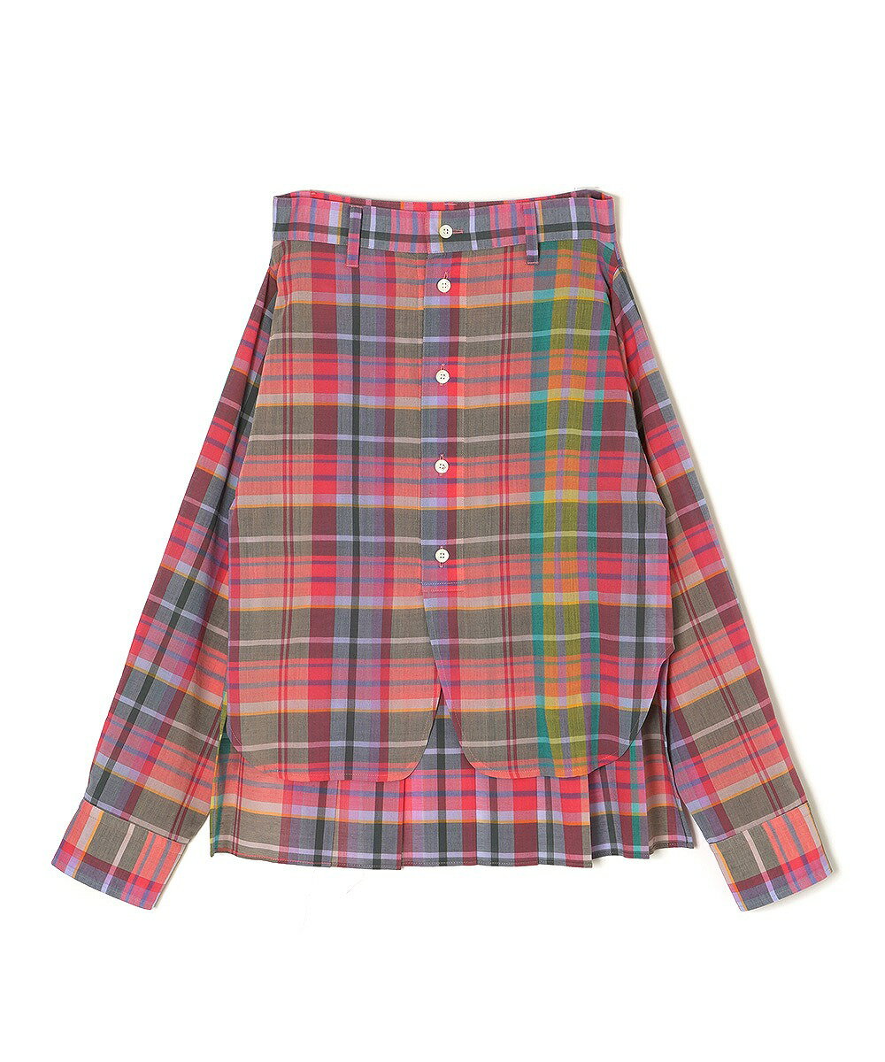 25ssۡFACETASM եåMADRAS CHECK PLEATED SLEEVE SKIRT(/ܥȥॹ/UN...