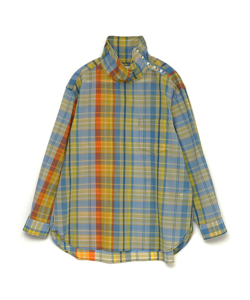 【25ss】【FACETASM ファセッタズム】MADRAS CHECK HIGH NECK SHIRT(トップス/シャツ/UNISEX/25ss)のサムネイル