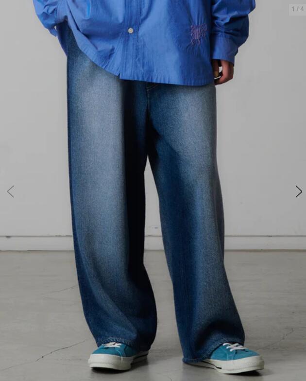 【25ss】【FACETASM ファセッタズム】DENIM PANTS(インディゴ、ワイドパンツ)