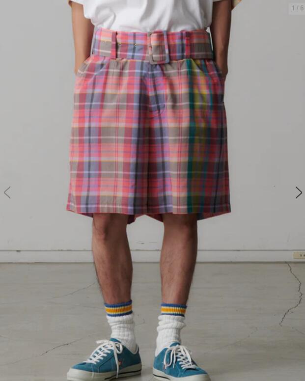 【25ss】【FACETASM ファセッタズム】MADRAS CHECK SHORTS（マドラスチェックショーツ）(パンツ/ボトムス/UNISEX/25ss)のサムネイル