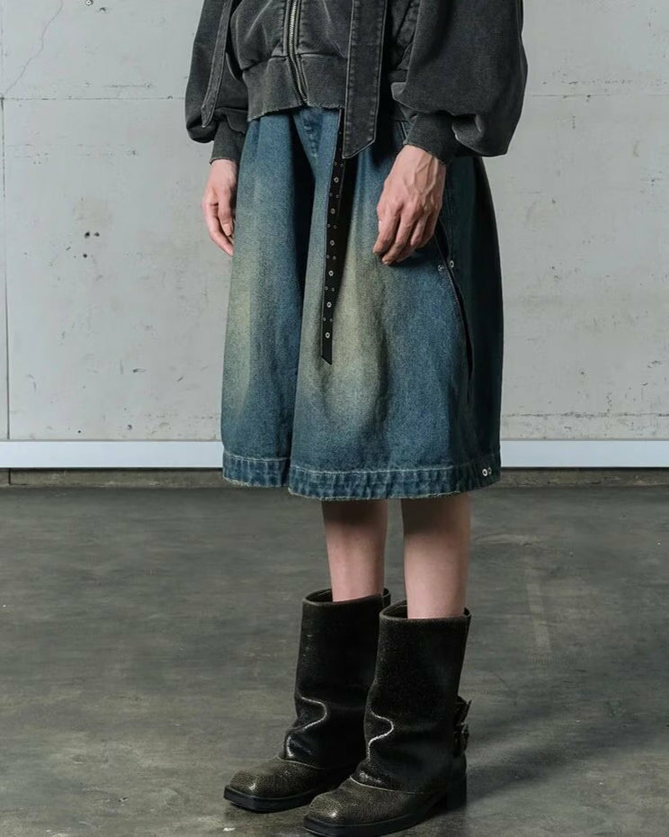 乐天商城 - 【即納】【WIZZARD (ウィザード) MOTION PLEAT WIDE DENIM SHORTS（3色）(パンツ,PANTS,ボトムス)