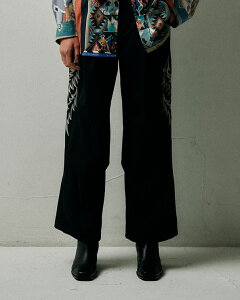【25AW先行受注】【POINT3倍】【A NOVEL DAY. /ア ノーベル デイ】HIGH COUNT GABARDINE x EMBROIDERY PT(2色)(475200)(ボトムス/パンツ/25AW)