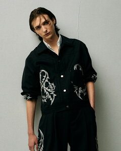 【25AW先行受注】【POINT3倍】【A NOVEL DAY. /ア ノーベル デイ】 9W CORDUROY x EMBROIDERY BL(2色)(575201)(アウター/ジャケット/トップス/25AW)