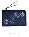 (TMT)STUDS LEATHER CARD CASE ネイビー