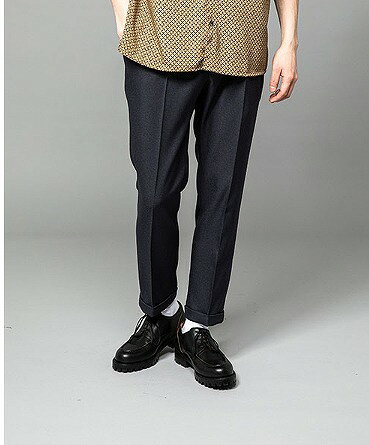 Rakuten - ■【MR.OLIVEミスターオリーブ】MR.OLIVE / RETORO POLYESTER TWILL / EASY ONE PLEATS STA-PREST TAPERED PANTS(デニムパンツ/ボトムス/PANTS/2023AW)