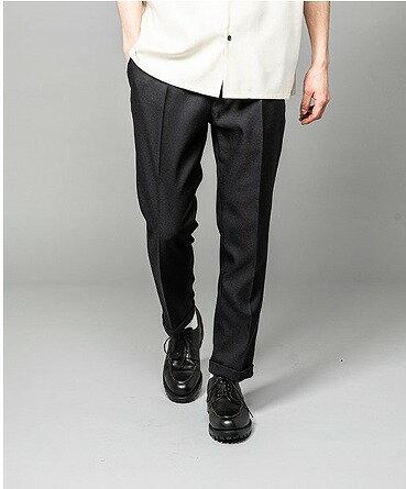 Rakuten - ■【MR.OLIVEミスターオリーブ】MR.OLIVE / RETORO POLYESTER TWILL / EASY ONE PLEATS STA-PREST TAPERED PANTS(デニムパンツ/ボトムス/PANTS/2023AW)