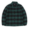 【TMTティーエムティー】BUFFALOCHECK COACH JACKET/GREEN(ジャケット/アウター/MENS/2024AW)