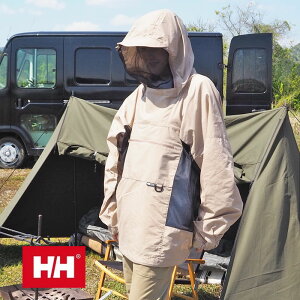 HELLY HANSEN ヘリーハンセン ジャケット ゆったり 大きめ アングラー バグジャケット HH Angler Bug Jacket HG12102 フィッシングジャケット ポンチョ 黒 ベージュ 無地 ロゴ 防虫 撥水 釣り アウトドア キャンプ キャンプ女子 キャンジョ レディース メンズ