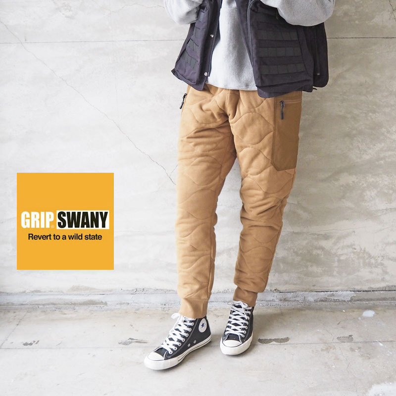 GRIP SWANY グリップスワニー キャンプ パンツ キルト ギアパンツ QUILT GEAR PANTS 3.0 GSP-87 レディース キルティング 中綿 アウトドア アウトドアパンツ キャンプ 冬用 防寒 保温 ボトムス おしゃれ 黒 オリーブ コヨーテ メンズ ユニセックス