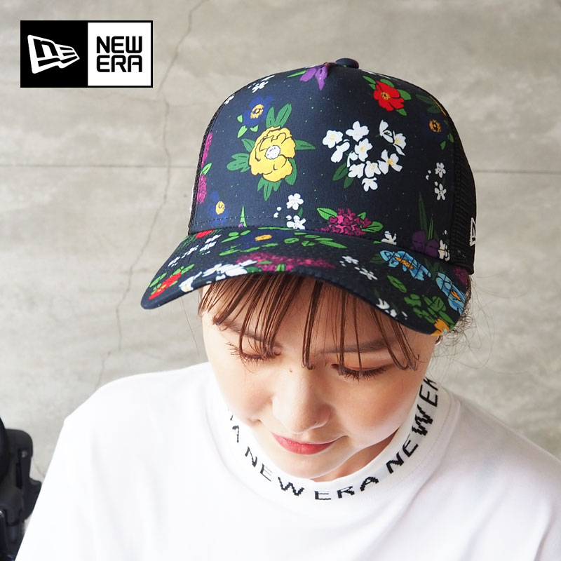 ニューエラ NEW ERA ニューエラ ゴルフ キャップ レディース WOMEN'S 9FORTY A-Frame トラッカー New York Botanical Garden 13534512-13534513 帽子 メッシュキャップ スナップバック ロングバイザー 遮蔽効果 サイズ調整可 ボタニカル柄 ウィメンズ おしゃれ ゴルフ用品