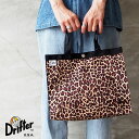 Drifter ドリフター バッグ PAPER BAG TOTE M DFV1655 鞄 かばん トートバッグ トート A4サイズ対応 スクエア型 マチあり スナップボタン ブラック レオパード 柄バッグ デイリー カジュアル おしゃれ かわいい シンプル ユニセックス レディース メンズ