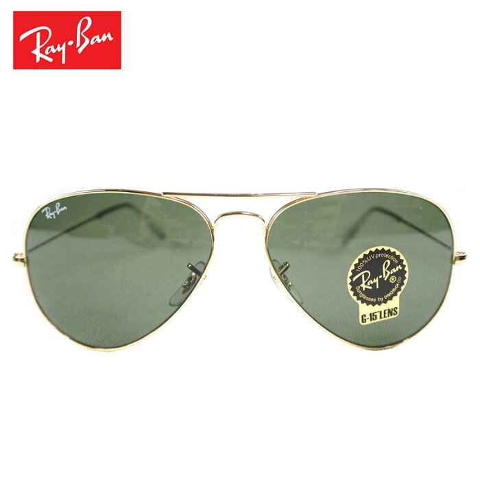 Ray-Ban レイバン サングラス RB3025レディース ティアドロップサングラス AVIATOR アビエーター ティアドロップ UVカット 58サイズ 黒 ブラック おしゃれ かっこいい シンプル イタリア製 メガネ 眼鏡 アイウェア メンズ