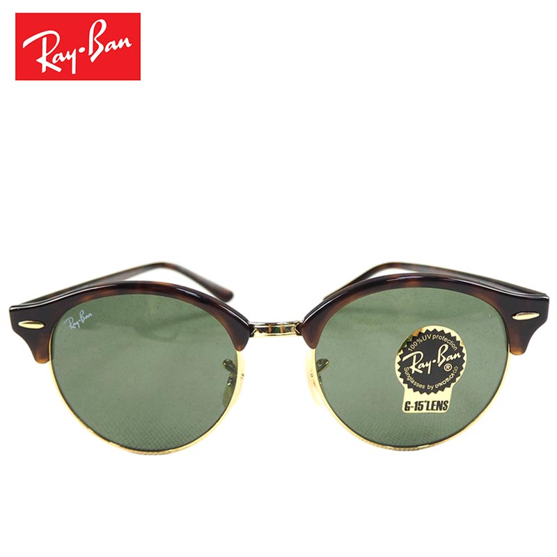 Ray-Ban レイバン サングラス RB4246レディース ボストンサングラス CLUBROUND クラブラウンド UVカット ラウンド おしゃれ かっこいい 黒 ブラック イタリア製 丸メガネ メガネ 眼鏡 アイウェア メンズ