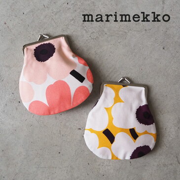 marimekko マリメッコ ピエニクッカロ 48436 ガマ口 ポーチ 小銭入れ ウニッコ 柄 花柄 総柄 財布 北欧雑貨 北欧 雑貨 イエロー 黄色 ピンク おしゃれ コインパース ポーチ 小物入れ マルチポーチ プレゼント ギフト 【メール便可】