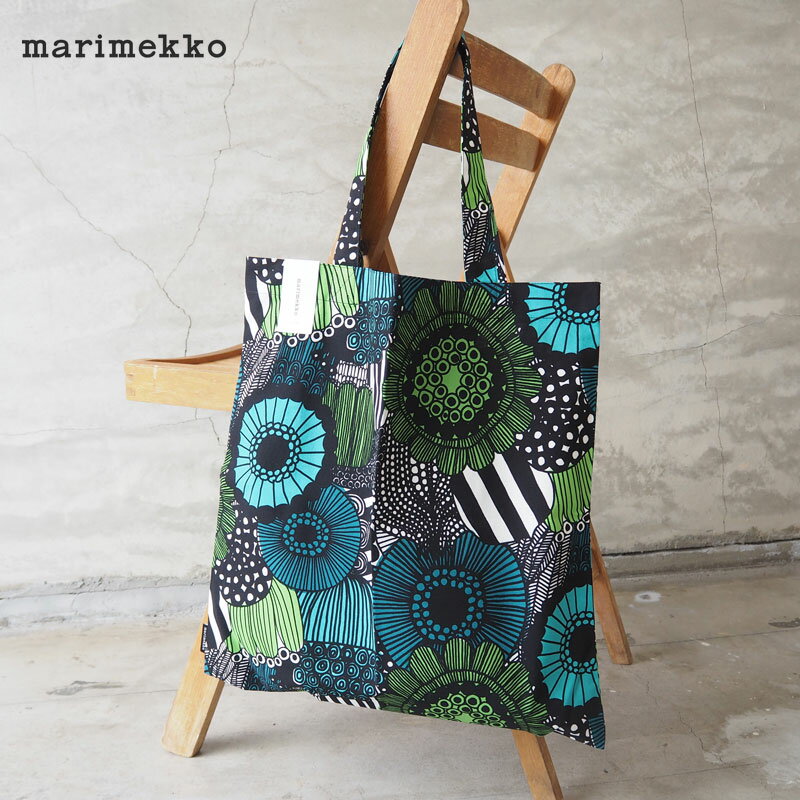 marimekko マリメッコ バッグ レディース トートバッグ ピエニ シイルトラプータルハ 067810 トート 鞄 A4収納可 サブバッグ 花柄 総柄 グリーン コットン マチなし レトロ モダン ナチュラル おしゃれ 北欧 かわいい シンプル プレゼント ギフト メール便可