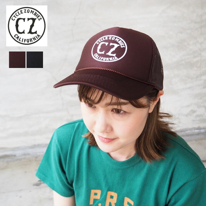 CYCLE ZOMBIES サイクルゾンビーズ レディース CALIFORNIA HAT CZ-THF028 帽子 メッシュ キャップ CAP カジュアル アメカジ サーフ　カリフォルニア ストリート スケーター ブランド 海外 アメリカ ロゴ サイズ調整可能 アジャスター フリーサイズ メンズ