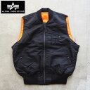 ALPHA industries アルファ ma-1 フライトジャケット レディース MA-1 VEST TA0692 ベスト エムエーワン ma1 ミリタリー フライト 中綿 ミリタリージャケット グリーン ブラック 黒 インダストリーズ 秋冬 ユニセックス メンズ