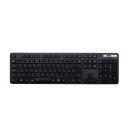 エレコム ワイヤレスキーボード メンブレン 薄型 フルキーボード テンキー ブラック TK-FDM110TXBK