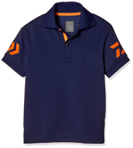 ダイワ(DAIWA) 半袖ポロシャツ ネイビー×Cトマト 120 DE-7906