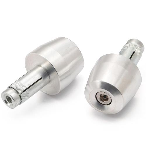 デイトナ(Daytona) アルミビレット バイク用 バーエンド 汎用 内径φ14-19 サーフェスタイプ シルバー 99985(2)