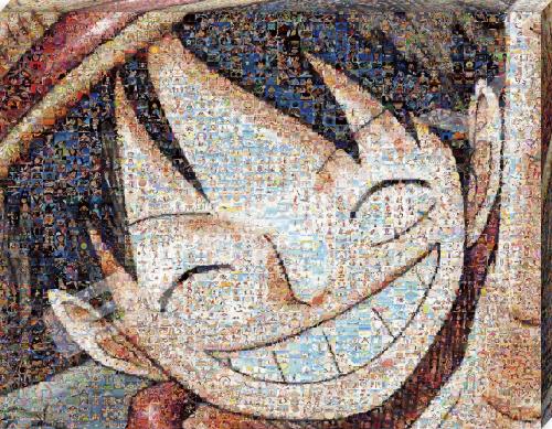 エンスカイ(ENSKY) ONE PIECE ワンピースモザイクアート【ルフィ】 23.7×30.7×2.1cm アートボード ジグソーパズル 366ピース ARTBOARD JIGSAW ATB-69