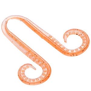 シマノ(SHIMANO) 炎月 集魚ネクタイ ビビットカーリー 011 ケイムラオレGラメ