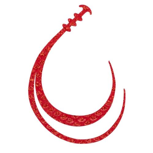 シマノ(SHIMANO) タイラバ 炎月 バクバクネクタイ シングルカーリー Sサイズ ED-R03W 004 レッドラメ