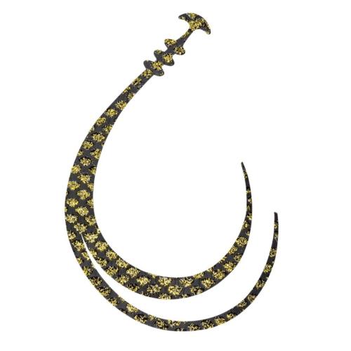 [シマノ] タイラバ 炎月 バクバクネクタイ シングルカーリー Mサイズ ED-R04W 006 ブラックラメ